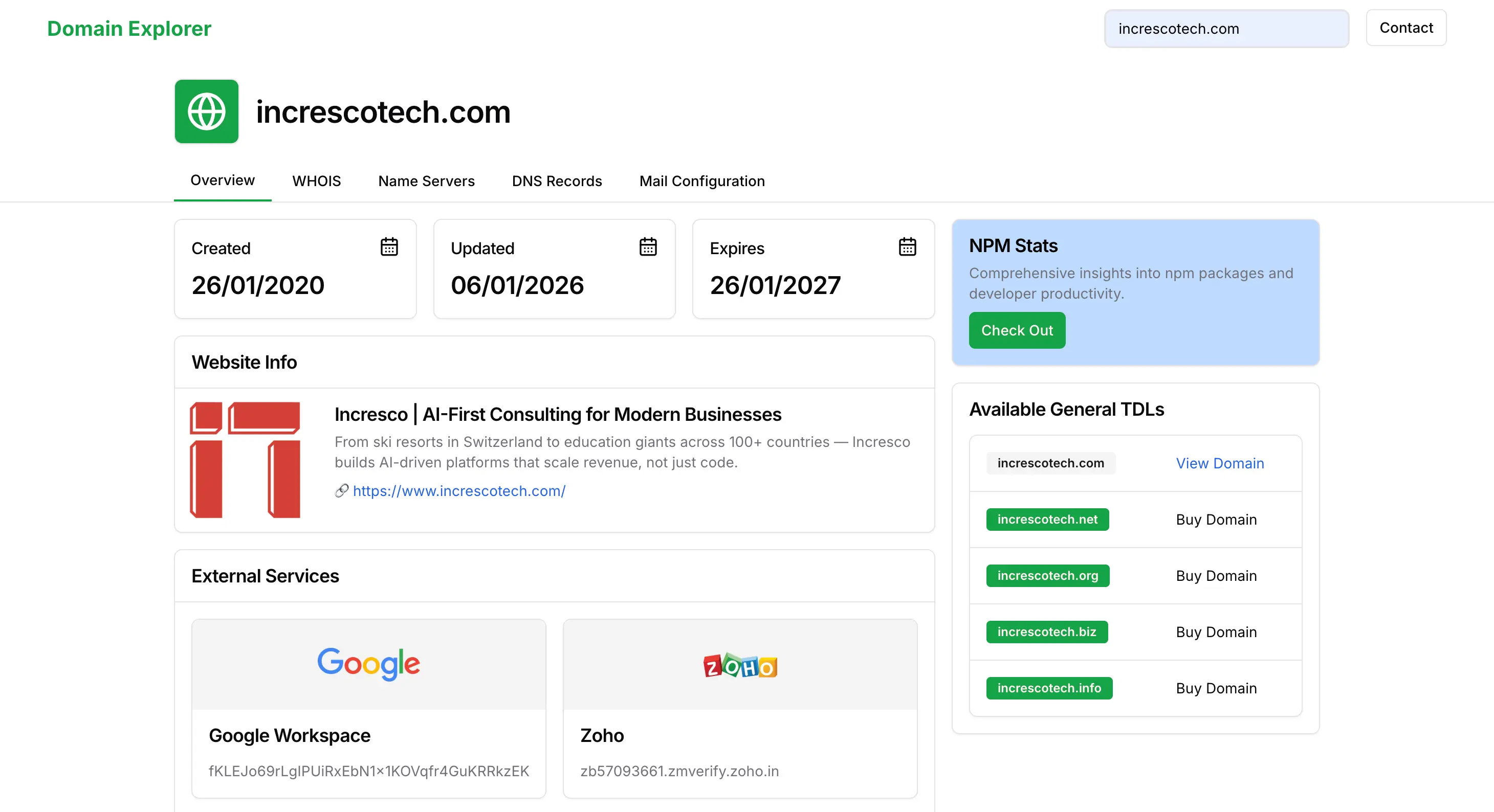 Domain Explorer